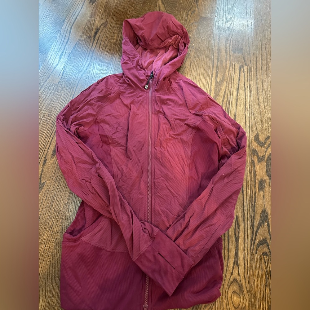 Lululemon Athletica Heathered Burgundy Athletic Jacket